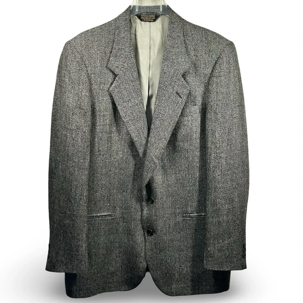 C & R Clothiers Vintage Tweed 2-Button‎ Blazer Size 42 Classic Made in USA